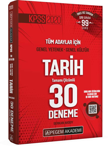 2020 KPSS Genel Yetenek - Genel Kültür Tarih 30 Deneme