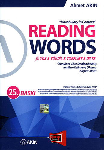 2017 Reading Words for YDS YÖKDİL TOEFLIBT IELTS 