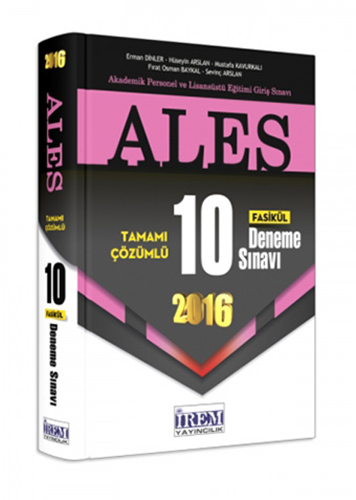 2016 ALES Tamamı Çözümlü 10 Fasikül Deneme Sınavı