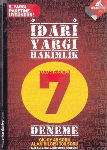 İdari Yargı Hakimlik Tamamı Çözümlü 7 Deneme