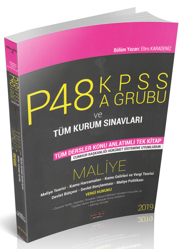 P48 KPSS A Grubu ve Tüm Kurum Sınavları - Maliye Konu Anlatımlı Tek Kitap