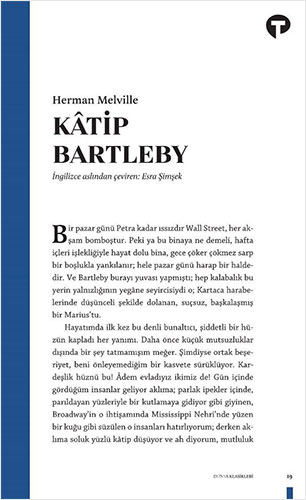 Katip Bartleby - Bir Wall Street Hikayesi Katip Bartleby - Bir Wall Street Hikayesi