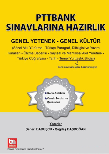 Akademi Eğitim PTT BANK Sınavları Genel Yetenek Genel Kültür