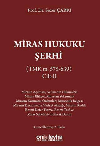 Miras Hukuku Şerhi (Ciltli)