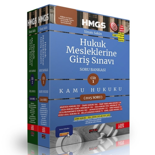 HMGS Hukuk Mesleklerine Giriş Sınavı Soru Bankası Cilt 1-2