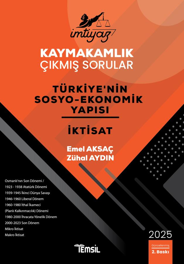 İmtiyaz Kaymakamlık Çıkmış Sorular Türkiye'nin Sosyo-Ekonomik Yapısı ve İktisat