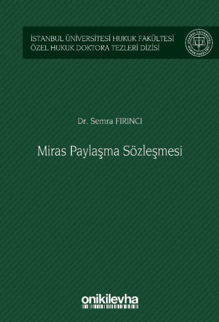 Miras Paylaşma Sözleşmesi (Ciltli)