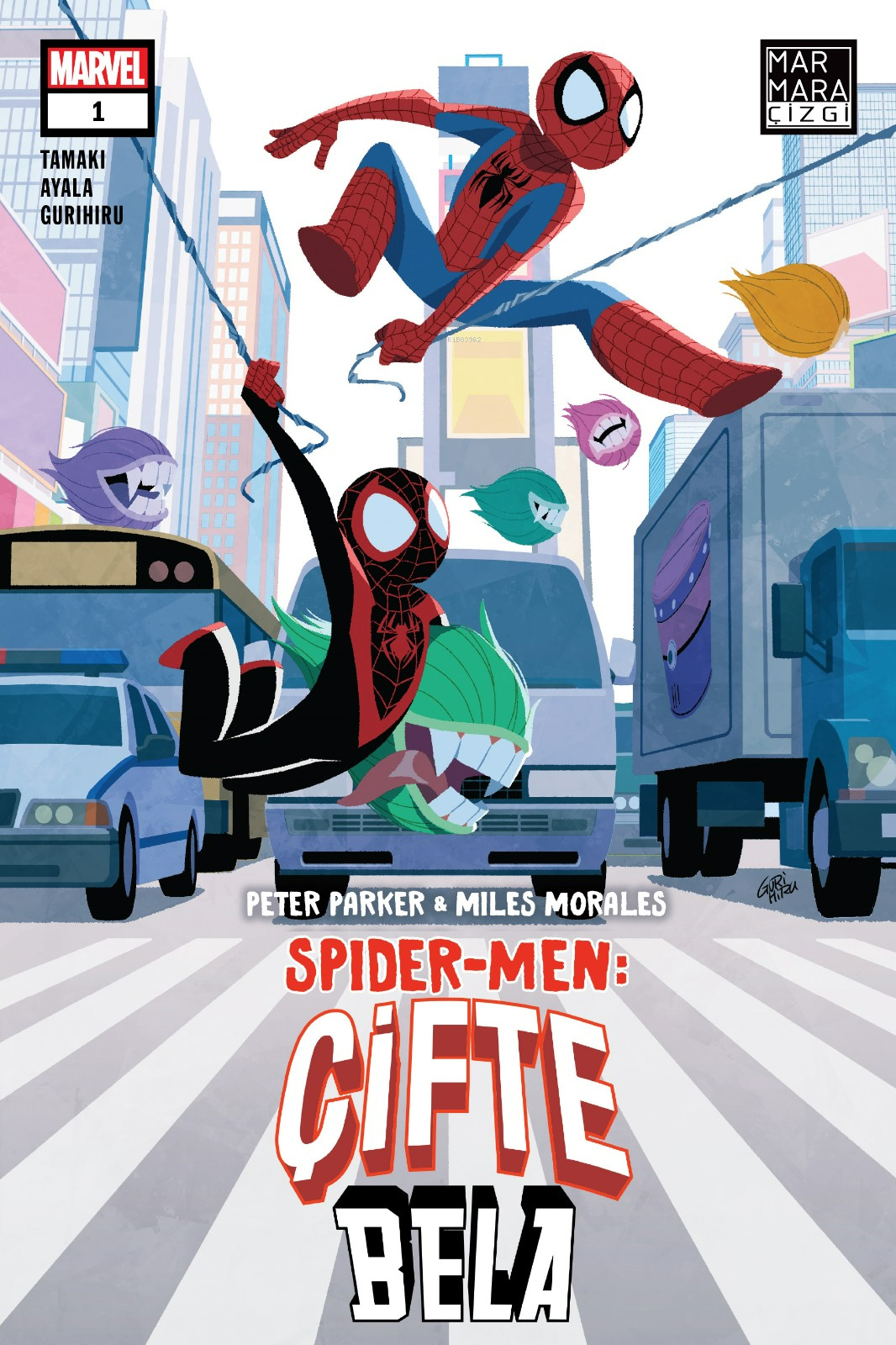 Peter Parker ve Miles Morales Spider-Men Çifte Bela 1