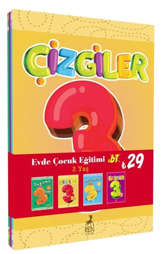 Evde Çocuk Eğitimi Seti 3 Yaş - 4 Kitap Takım