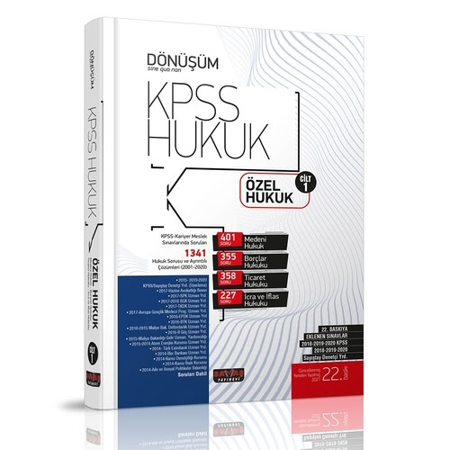 Dönüşüm KPSS A Grubu Özel Hukuk Soru Bankası Cilt 1