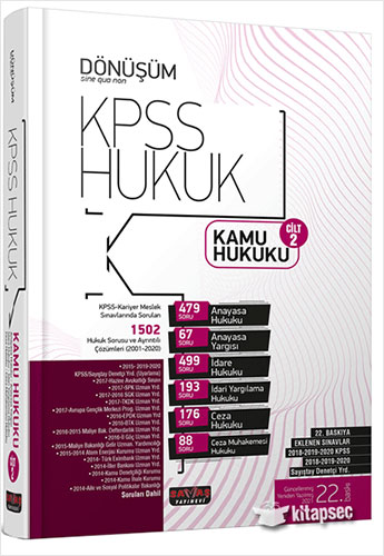Dönüşüm KPSS A Grubu Kamu Hukuku Soru Bankası Cilt 2 