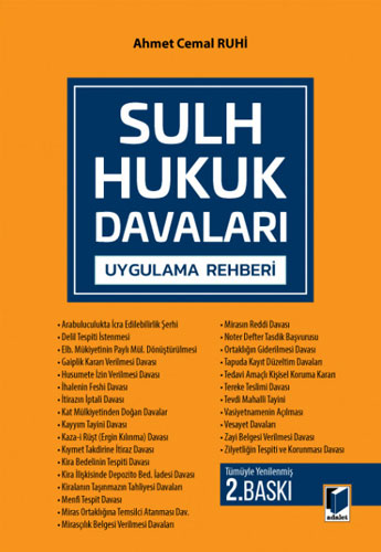 Sulh Hukuk Davaları Uygulama Rehberi (Ciltli)