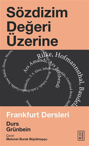 Sözdizim Değeri Üzerine - Frankfurt Dersleri Sözdizim Değeri Üzerine - Frankfurt Dersleri