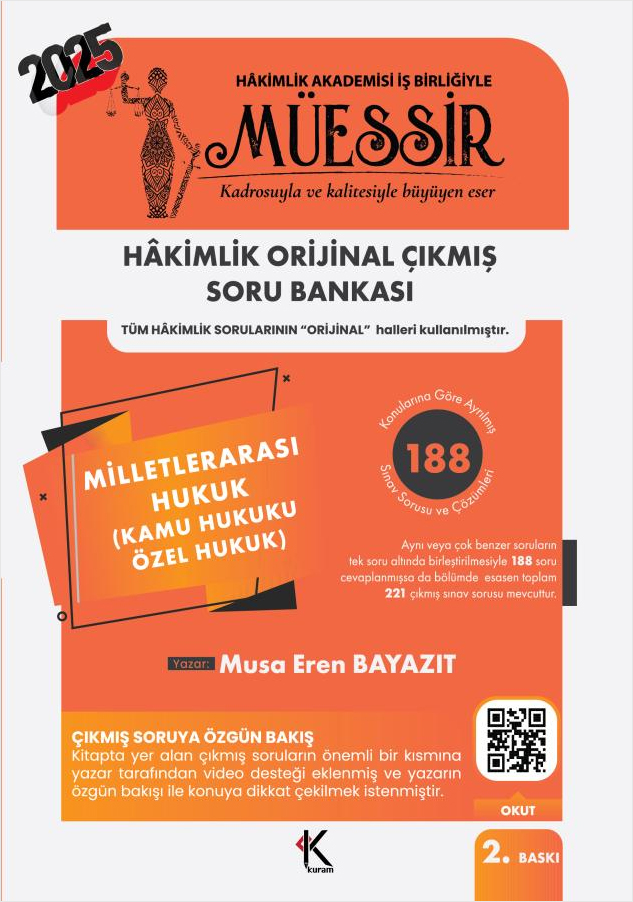 Müessir Milletlerarası Hukuk (Kamu Hukuku - Özel Hukuk ) Soru Bankası