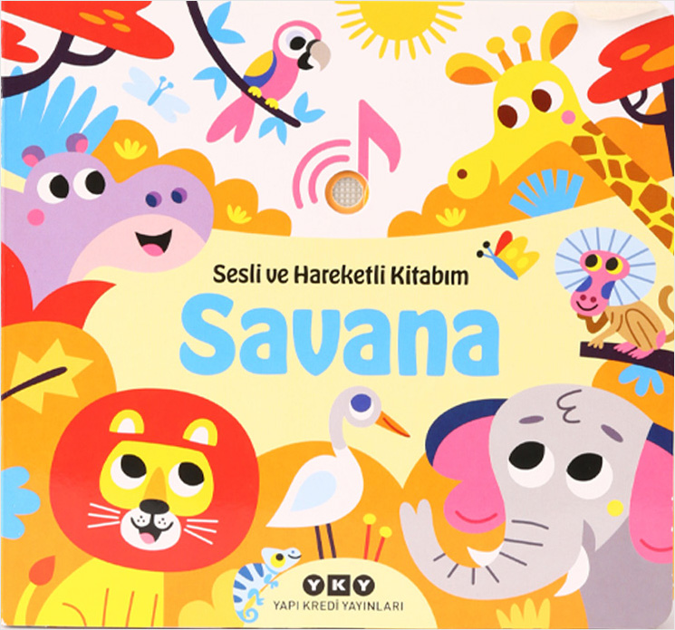 Sesli ve Hareketli Kitabım - Savana (Ciltli)