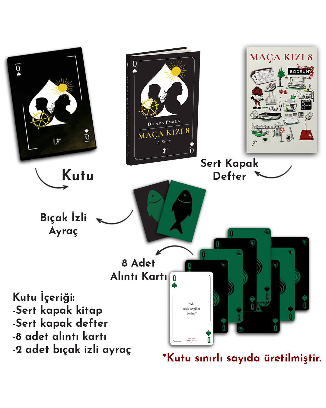 Maça Kızı 8 - 2. Kitap (Ciltli - Kutulu Set)