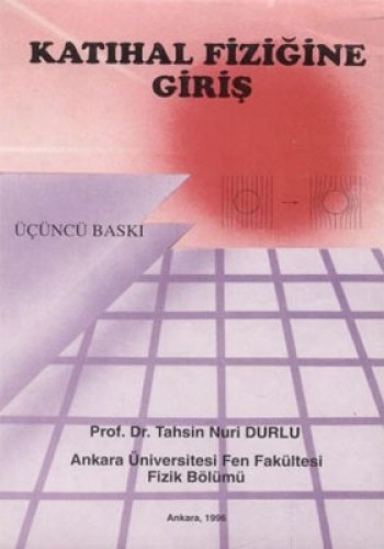 KATIHAL FİZİĞİNE GİRİŞ